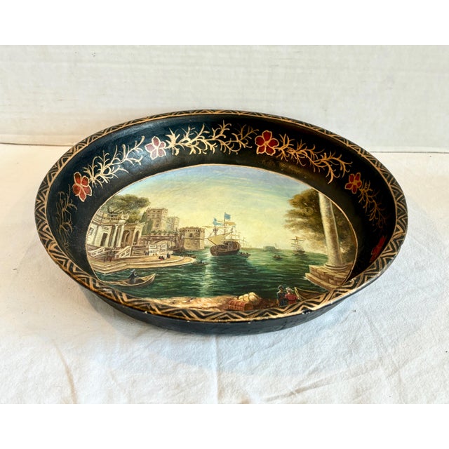 19th Century Papier Mache' Bowl For Sale - Image 4 of 12