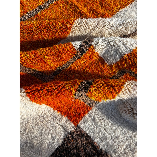 Bauhaus Moroccan Mrirt Beni Ouarain Wool Rug, 1990 For Sale - Image 3 of 11