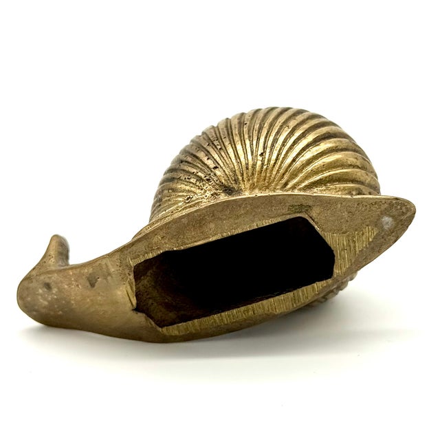 Vintage Brass Snail Figurine For Sale - Image 9 of 9