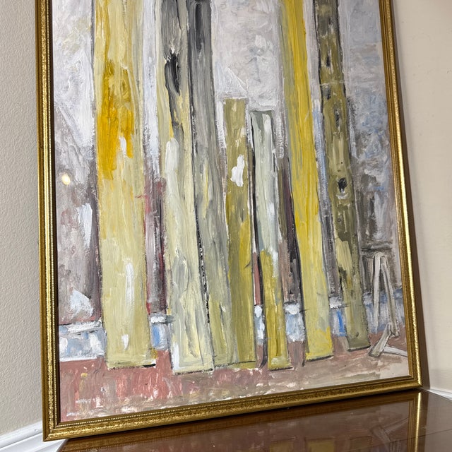 Vintage Abstract Large Original Abstract Textured Painting For Sale - Image 9 of 12