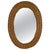 French Riviera Oval Rattan Wall Mirror, France, 1960s For Sale - Image 12 of 12