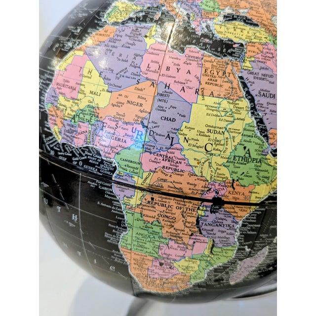 Replogle Globes Starlight Globe on Chrome Ring Base by Replogle , Circa 1961–1964 For Sale - Image 4 of 4