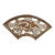 Chinese Fan Shape Phoenix Flowers Wood Wall Hanging Panel For Sale