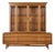 Young Manufacturing Mid Century Walnut Curved Credenza and Hutch For Sale