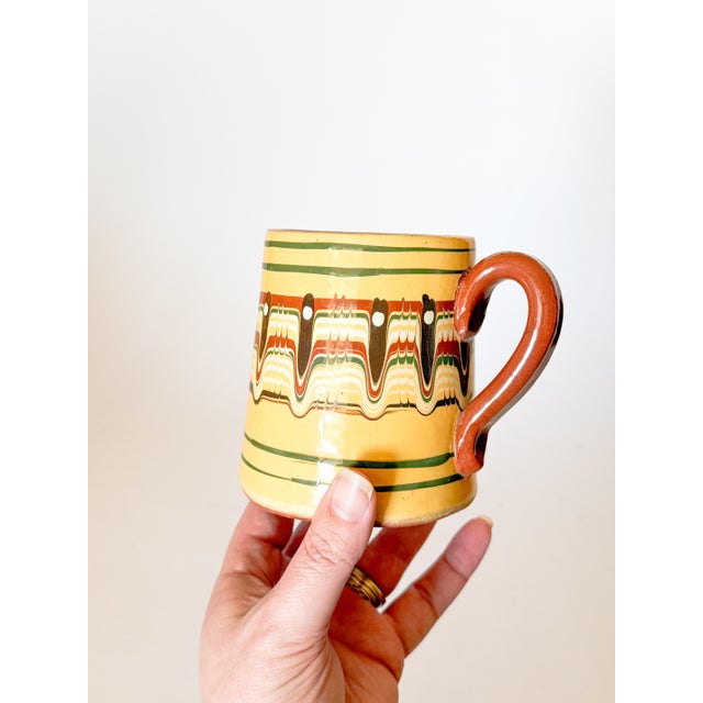 Vintage Troyan Redware Bulgarian Pottery Mug For Sale - Image 4 of 6