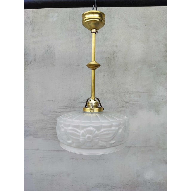 Metal Art Deco Brass Lamp, 1920s For Sale - Image 7 of 7