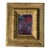1970’s Original Abstract Expressionist Small Ink Drawing/Painting Chunky Distressed Gold Frame For Sale