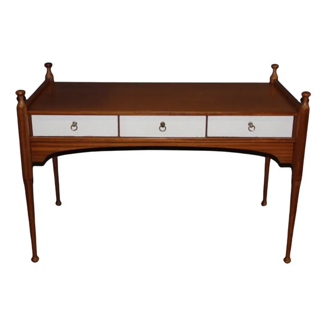 Lacquer Flat Desk with 3 Drawers from Maison Gauthier, 1960s For Sale