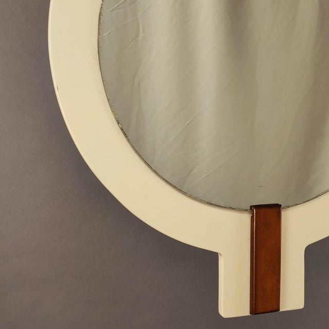 Postmodern Walnut Mirror, 1970s For Sale - Image 3 of 8