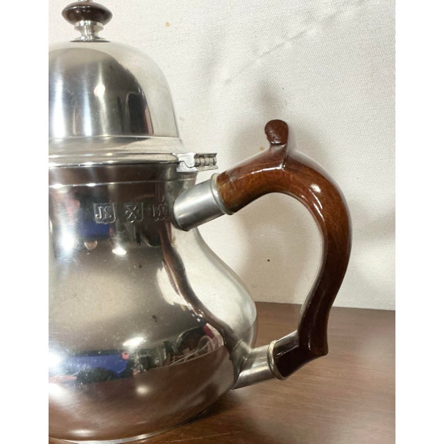 Vintage John Somers Brazil Pewter Teapot/Server - Polished For Sale In Greenville, SC - Image 6 of 11
