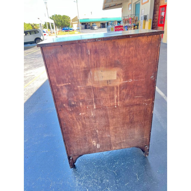 Wood Antique Pie Safe or Book Cabinet Glass Doors & Wheels For Sale - Image 7 of 11