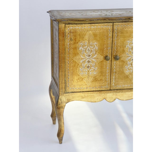 Gold Large Vintage Florentine Wooden Chest, 1950s For Sale - Image 8 of 12