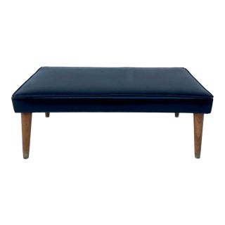 Mid-Century Modern Black Bench Footstool For Sale