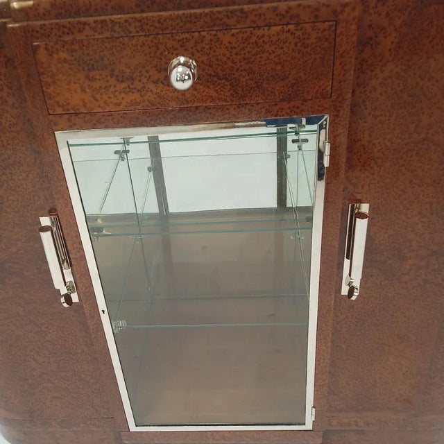 Glass French Art Deco Sideboard, 1930 For Sale - Image 7 of 13