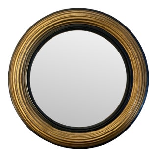 Henredon Round Gilded & Black Framed Mirror – Mark D. Sikes Collection For Sale