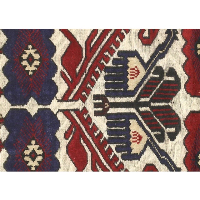 1980s Afghan Balouch Rug. Hand woven with wool on wool foundation by the Baluchi tribes in Southern Afghanistan. Balouch...