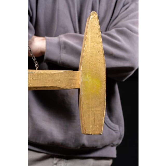 Antique Hammer Dry Plate Figural Wooden Advertising Sign For Sale In Chicago - Image 6 of 8