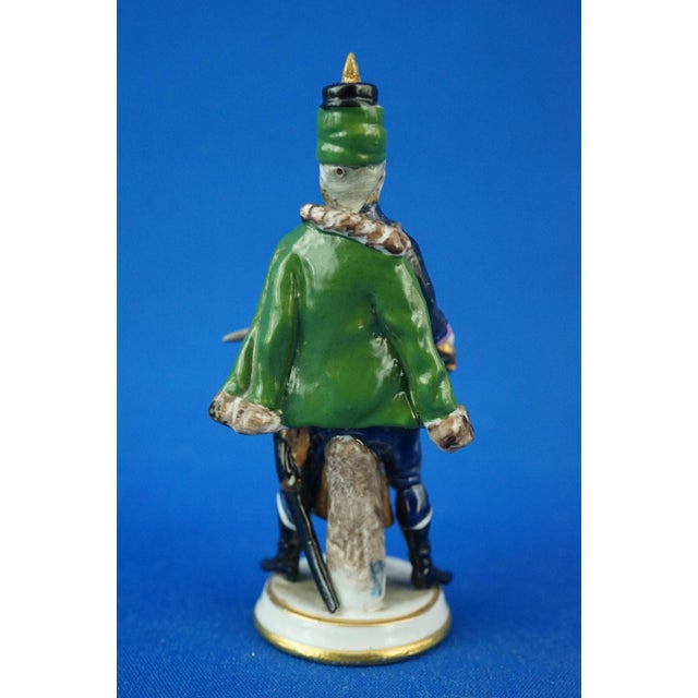 Miniature Hussar Soldier Sculpture in Porcelain from Real Casa Ferdinandea - Ginori,19th Century, Italy, 19th Century For Sale - Image 5 of 18