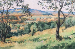 'Steam Train at Bry-Sur-Marne' by André Delauzieres, 1936, Salon Des Artistes Français, Benezit, Large Oil