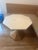 Transitional Pedestal Side Table With Marble Top For Sale - Image 3 of 4