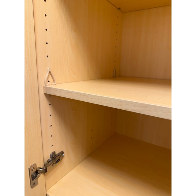 Wood Maple Wood With Red Accents Dressing Armoire For Sale - Image 7 of 12