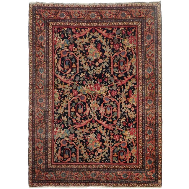 1920s Antique Persian Tabriz Rug-4'7"x 6'6" For Sale