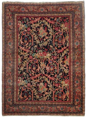 1920s Antique Persian Tabriz Rug-4'7"x 6'6"