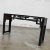 Chinoiserie Vintage Asian Sofa Console Table Alter Style Distressed Black Finish For Sale - Image 3 of 16