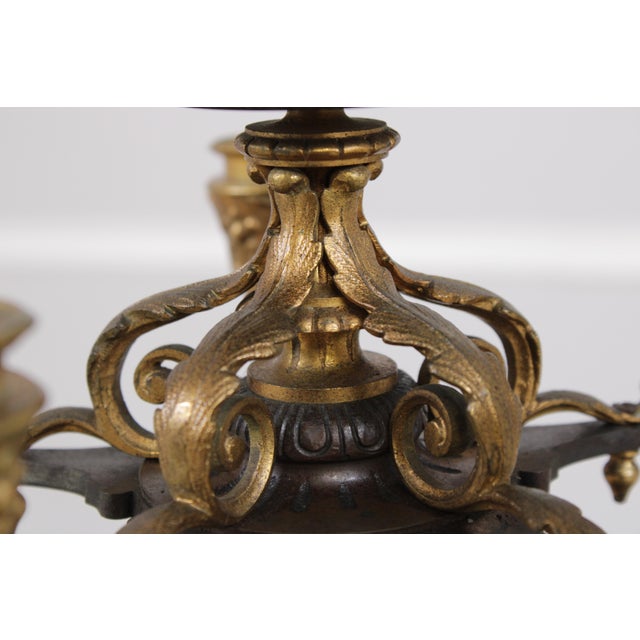 Pair of 19th Century French Empire Bronze Figural Candelabras For Sale In Philadelphia - Image 6 of 13