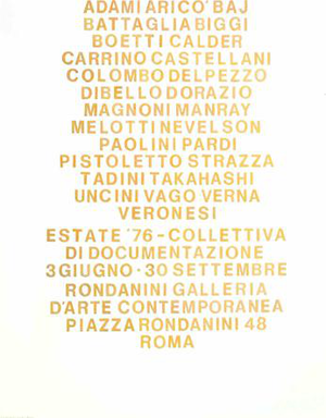 Summer Collective Exhibition, 1976