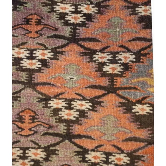 Mid 19th Century Early 20th Century Qazvin Kilim For Sale - Image 5 of 5
