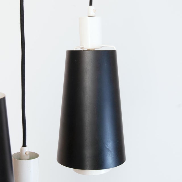 Vintage Black and White Pendants, 1960s, Set of 3 For Sale - Image 6 of 7