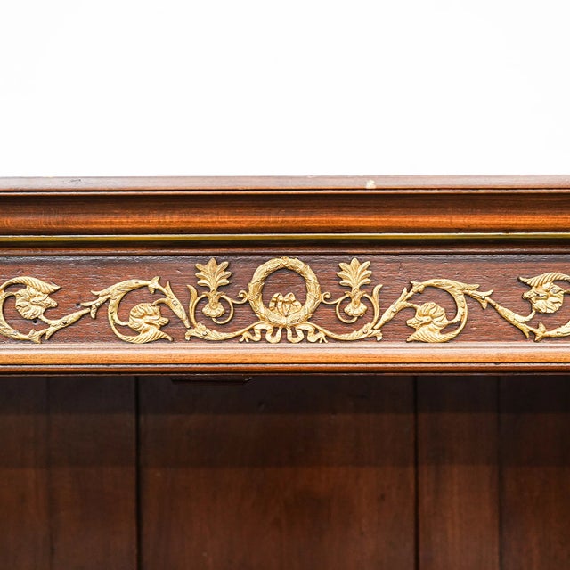 Louis XVI Style Gilt-Bronze Mounted Mahogany 2 Door Bookcase For Sale - Image 4 of 8