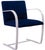 Mid-Century Modern Brno Flat-Bar Chair in Navy Luxe Suede, Lunar Gloss Frame For Sale - Image 3 of 6