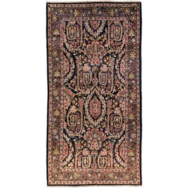Textile Multicolor Antique Persian Meshakabad Handmade Wool Rug With Allover Design For Sale - Image 7 of 7