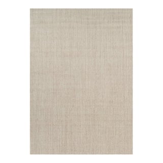 Rug & Kilim’s Oversized Modern Textural Solid Rug in Beige Tones and Striae - 12x17 For Sale
