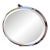Pottery Barn Oval Chrome Wall-Mounted Pivot Mirror For Sale