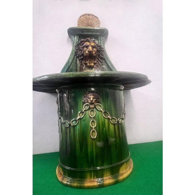 Glazed Terracotta Fountain from Vietri Di Salerno, Italy, 1990s For Sale - Image 11 of 12