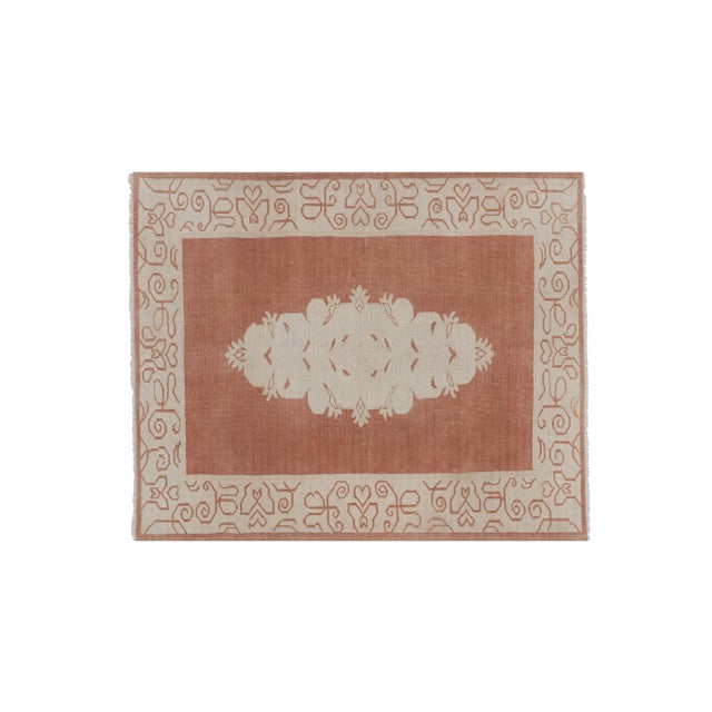 Vintage Sandstone Caucasian Rug 5'7'' X 6'9'' Hand woven with high quality pure wool 66.9" x 81.1" / 170 x 206 Cm...