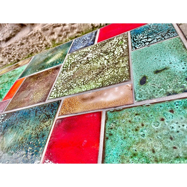 Polychrome Ceramic Coffee Table For Sale - Image 4 of 8