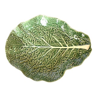 Portuguese Trompe l'Oeil Cabbageware Bordallo Pinheiro Large Serving Bowl For Sale