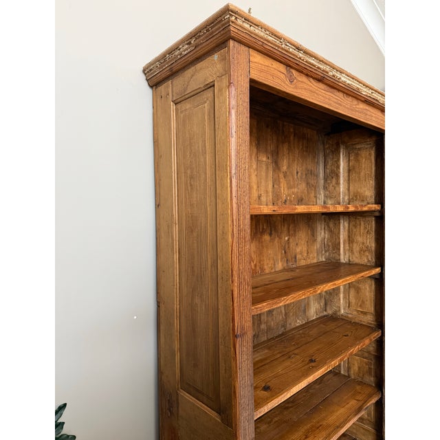 Wood Vintage Rustic Solid Reclaimed Wood Farmhouse Bookcase For Sale - Image 7 of 11