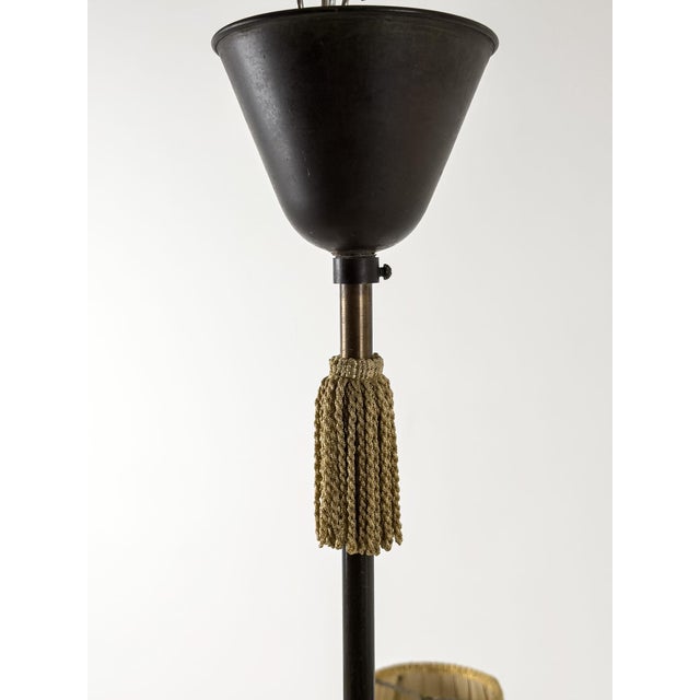 Model 10785 Chandelier in Patinated Metal by Harald Notini for Böhlmarks, Sweden, 1930s For Sale - Image 6 of 15