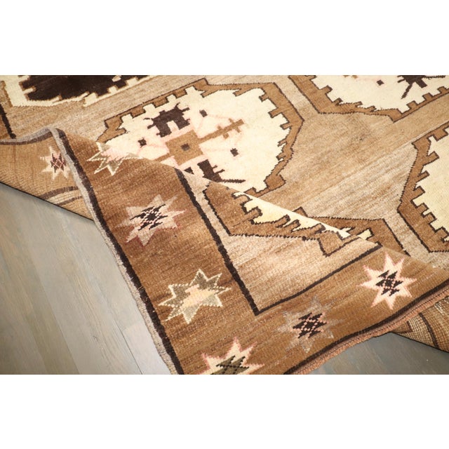 Textile Vintage Zabihi Collection Tribal Square Size Rug - 6'7" x 7' For Sale - Image 7 of 8