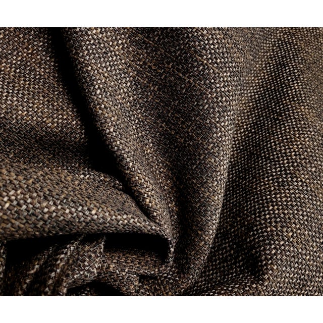 Colefax & Fowler "Stratford" Brown Linen Blend Basketweave Chenille- 5 Yards For Sale In Los Angeles - Image 6 of 6