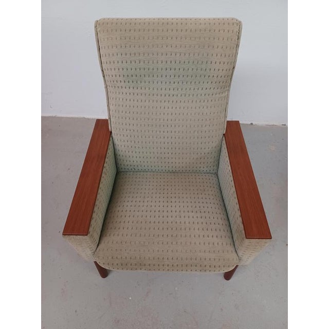 Mid-Century Danish Lounge Chair with Teak Armrests, 1960s For Sale - Image 3 of 5