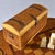 Coffee Hand Made Chess and Cribbage Live Edge Game Table on Tree Stump With Pieces For Sale - Image 8 of 17
