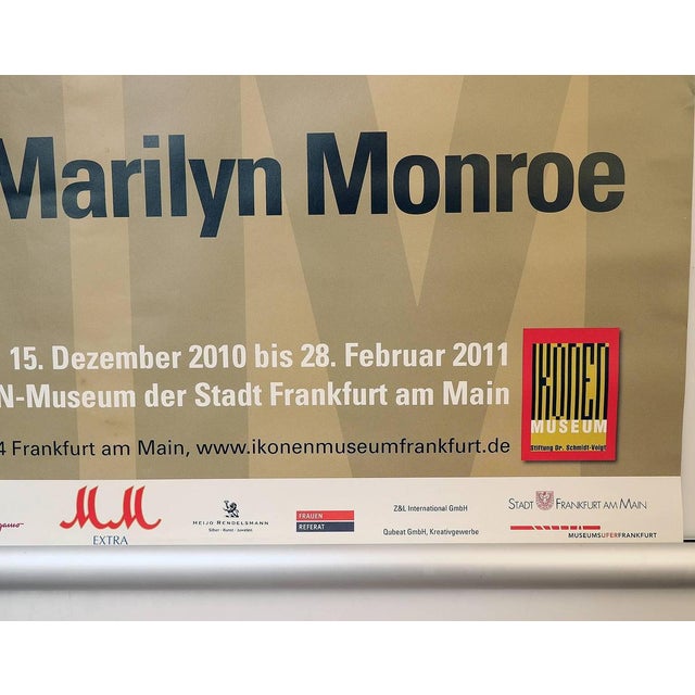 Marilyn Monroe, German exhibition poster Frankfurt, 2010-2011. Not framed, has not been folded, rolled up. Size diameter...
