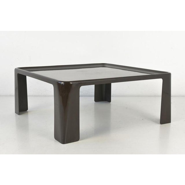 Brown Square Amanta Side Table by Mario Bellini for B&B Italia, 1966 For Sale - Image 8 of 8