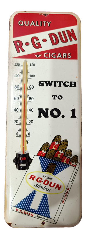 Premium Vintage Style r.g. Dun Cigars Advertising Thermometer Sign